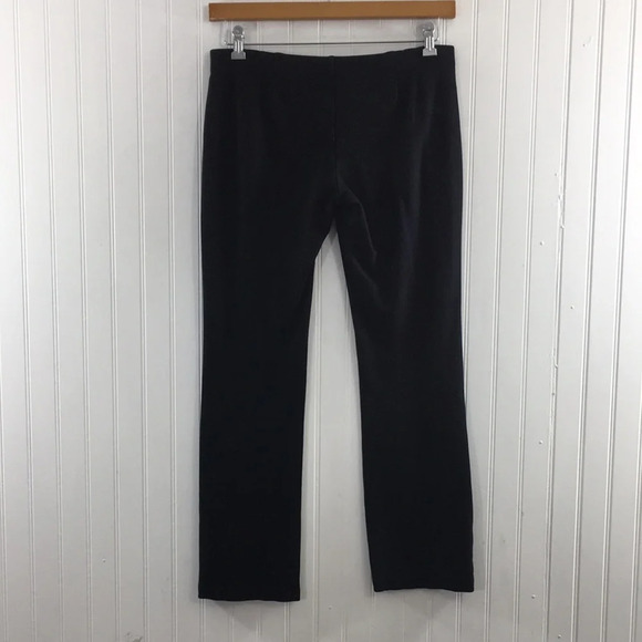 Eileen Fisher Black Ponte Knit Straight Slim Pants Womens 4 Minimalist - Picture 3 of 8